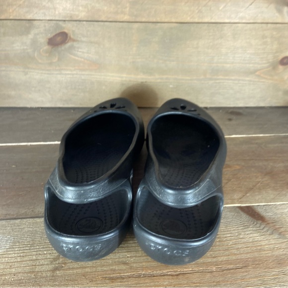 crocs kadee womens size 9 shoes black slip on comfort flats - Picture 4 of 8